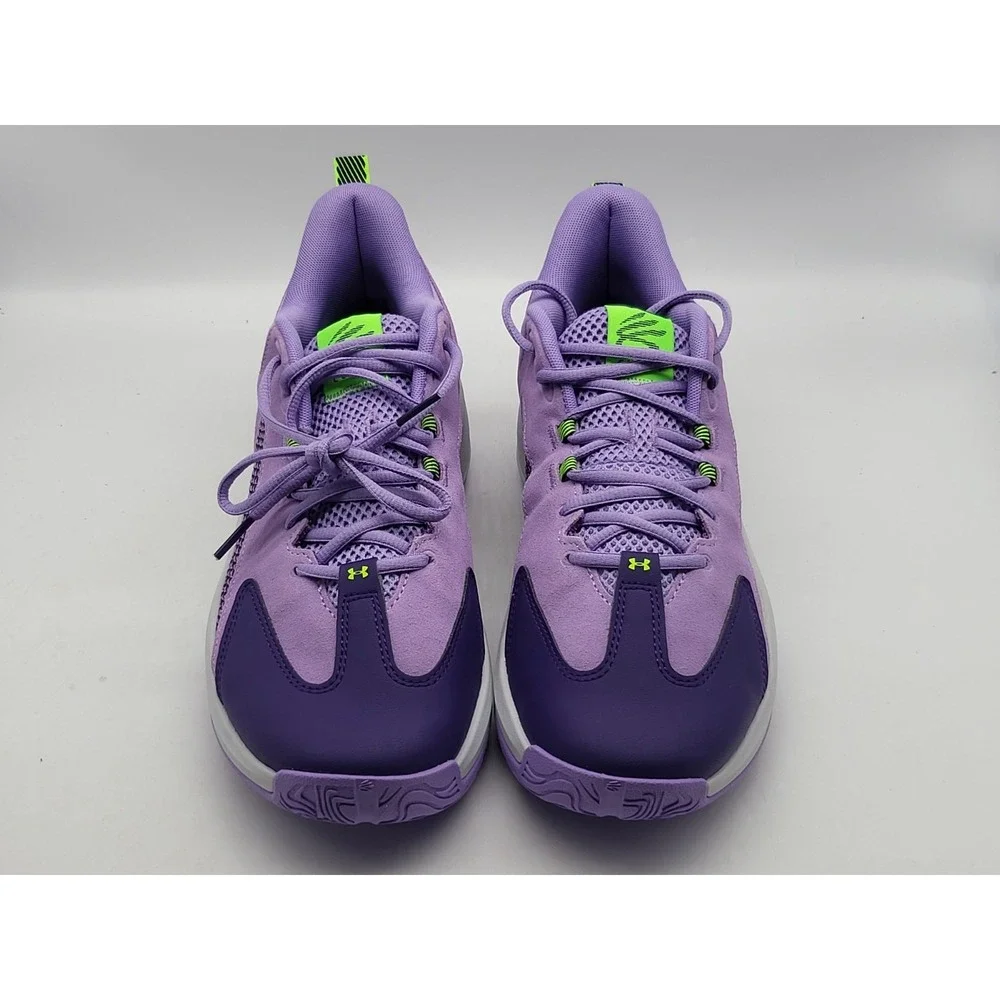 Under‎ Armour Curry 3Z 25 SDE Mens 9.5 Purple Green Basketball Shoes 6000750-538